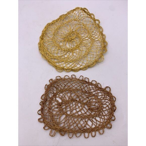 Vintage Miniature Dollhouse Rug Round and Oval lot - Picture 5 of 5